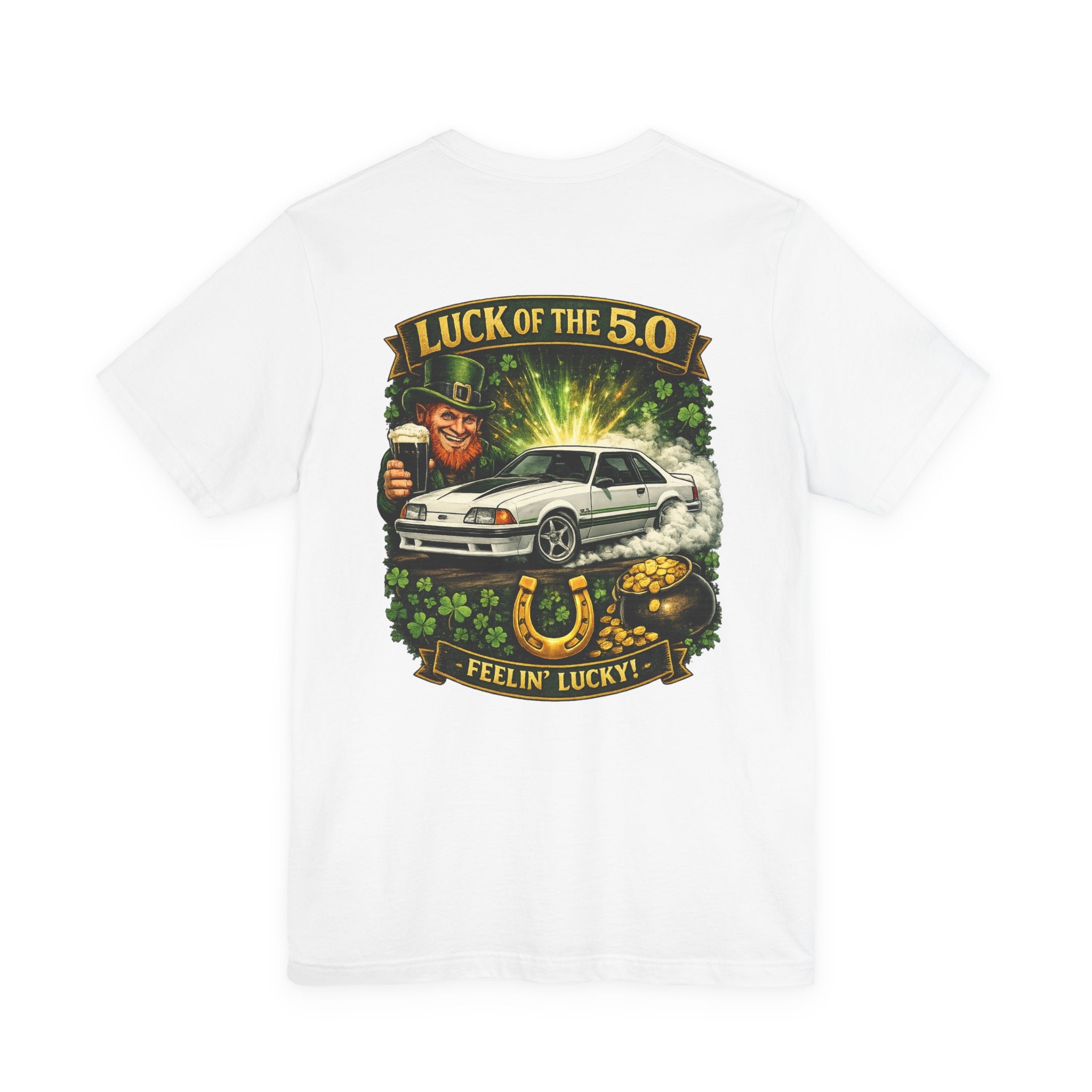 79-93 Foxbody Mustang - St. Patricks on Day Luck of the 5.0 - 3 | Premium T-Shirt