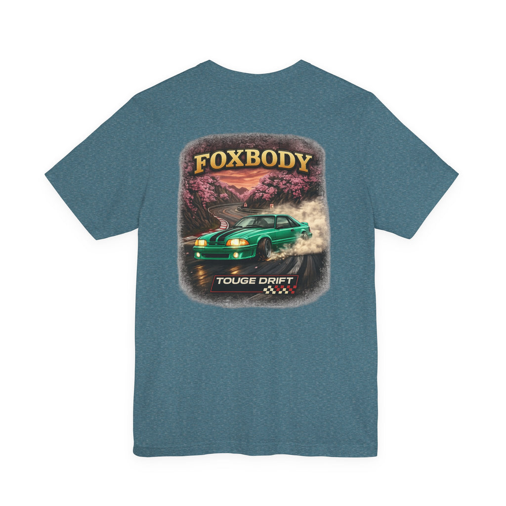 79-93 Foxbody Mustang Drift - Teal  | Premium T-Shirt