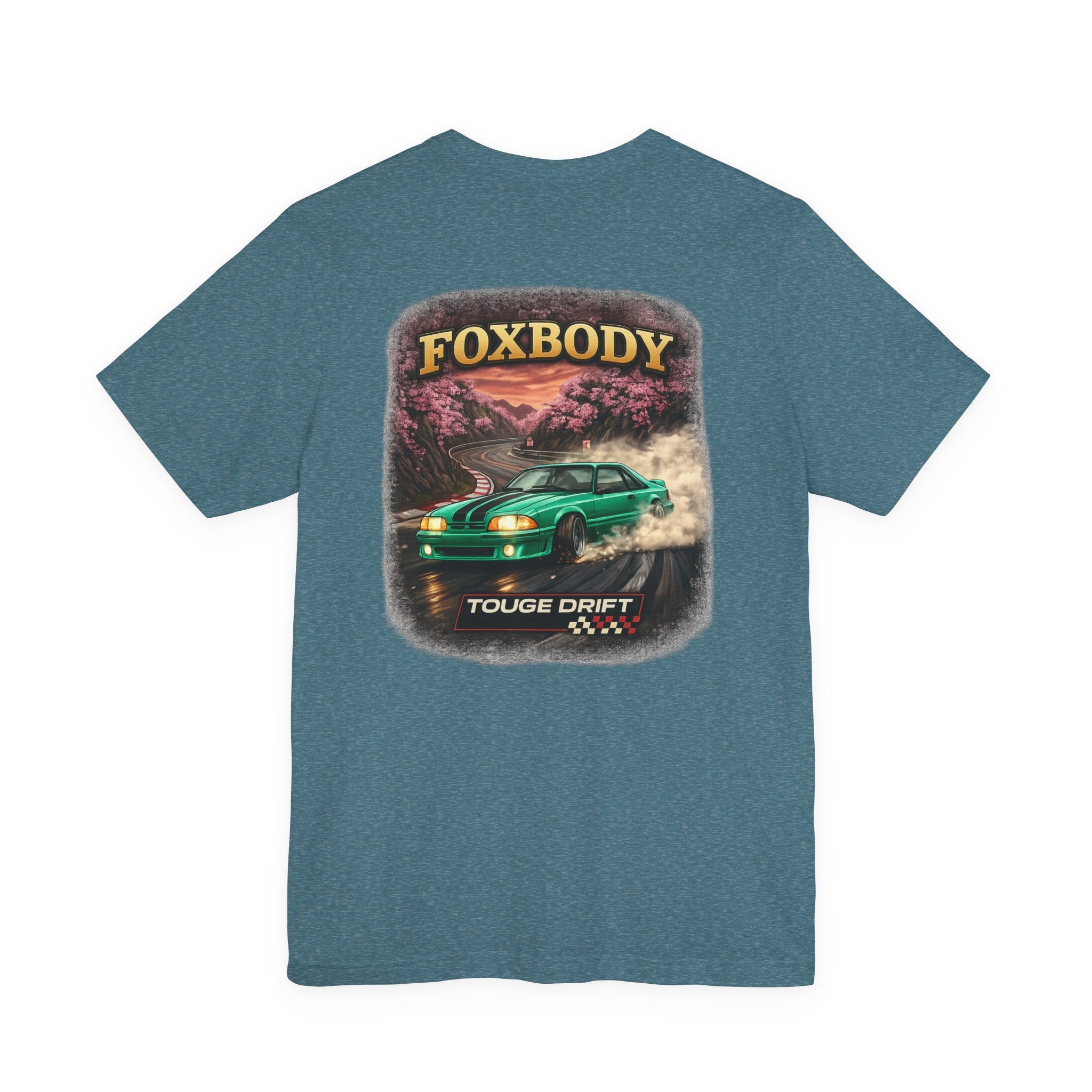 79-93 Foxbody Mustang Drift - Teal  | Premium T-Shirt