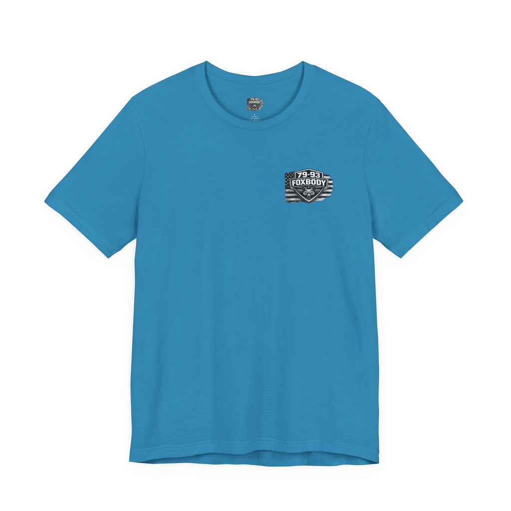 79-93 Foxbody Mustang Drift - Teal  | Premium T-Shirt