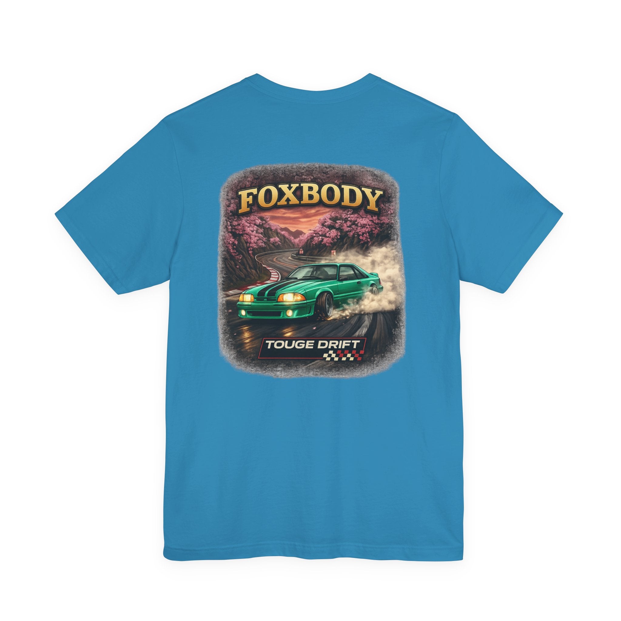 79-93 Foxbody Mustang Drift - Teal  | Premium T-Shirt