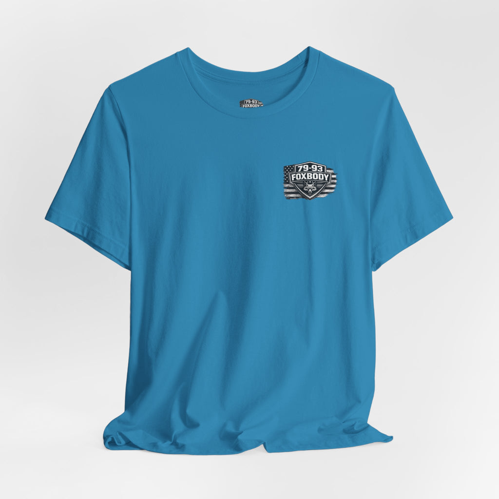 79-93 Foxbody Mustang Drift - Teal  | Premium T-Shirt