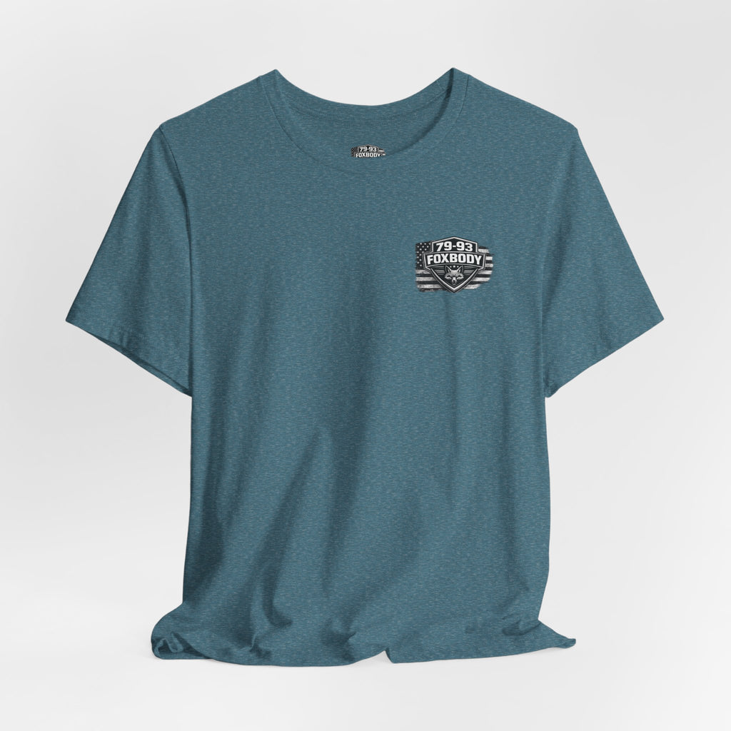 79-93 Foxbody Mustang Drift - Teal  | Premium T-Shirt
