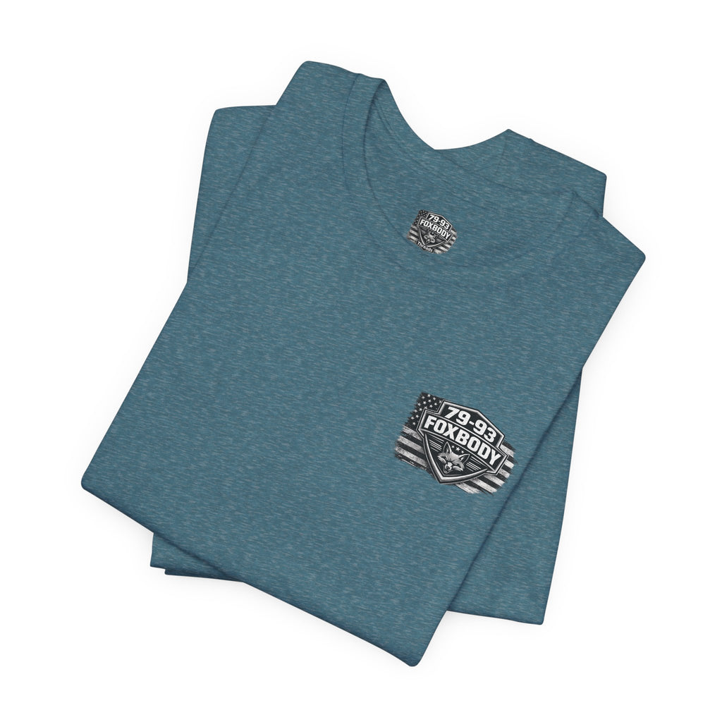 79-93 Foxbody Mustang Drift - Teal  | Premium T-Shirt