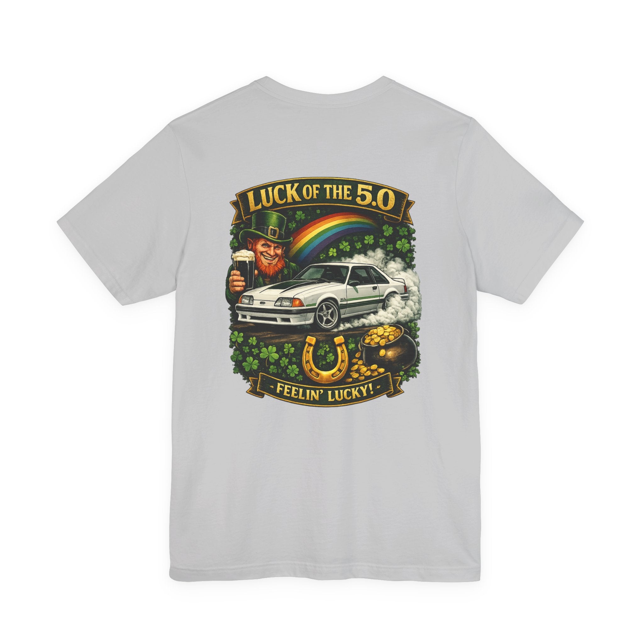 79-93 Foxbody Mustang - St. Patricks Day Luck of the 5.0 - 2  | Premium T-Shirt