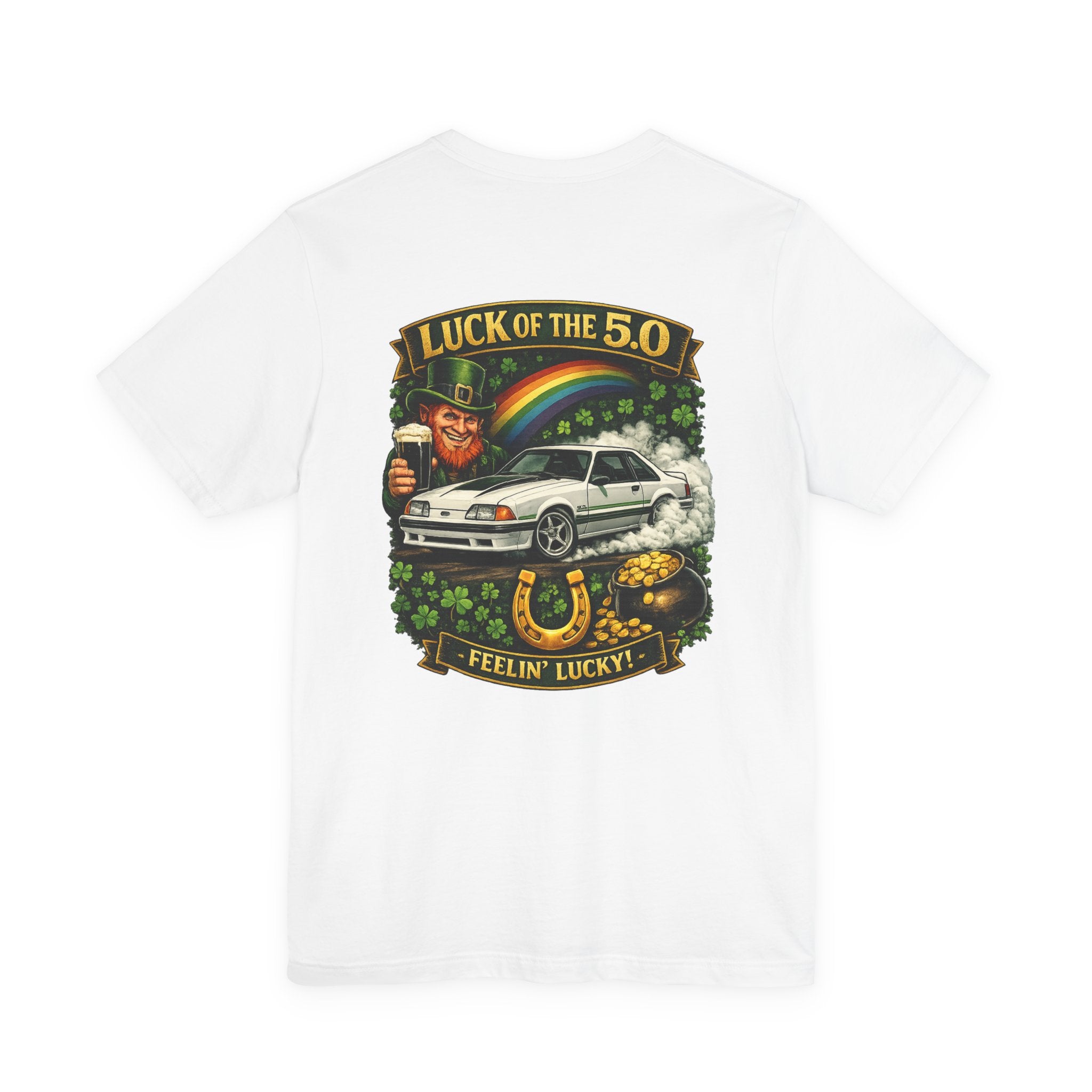 79-93 Foxbody Mustang - St. Patricks Day Luck of the 5.0 - 2  | Premium T-Shirt